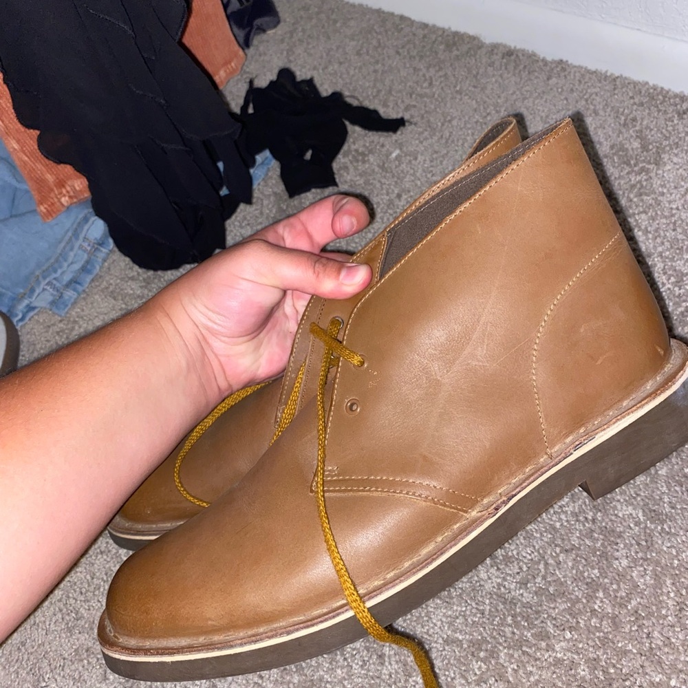 Clarks Brown Leather Chukka Boots